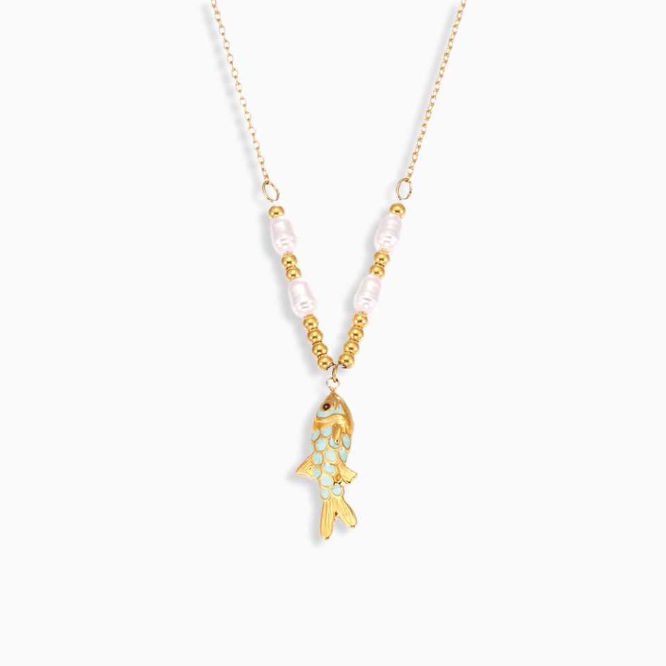 TXP298-Fish-shaped pendant necklace