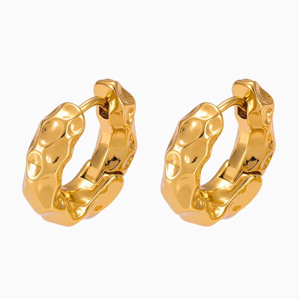 golg earrings F325