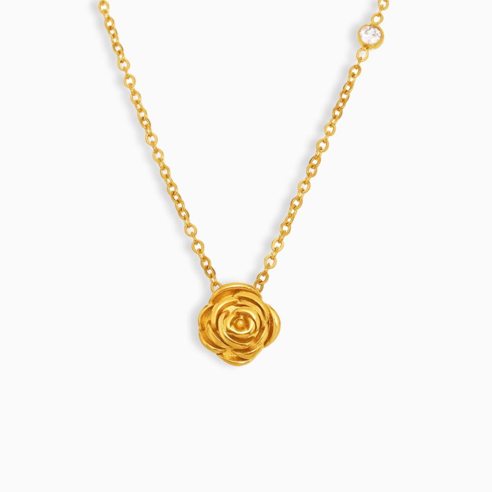 Gold Shell Earrings with Freshwater Pearl Pendant and Cubic Zirconia – Stainless Steel Jewelry Main Image