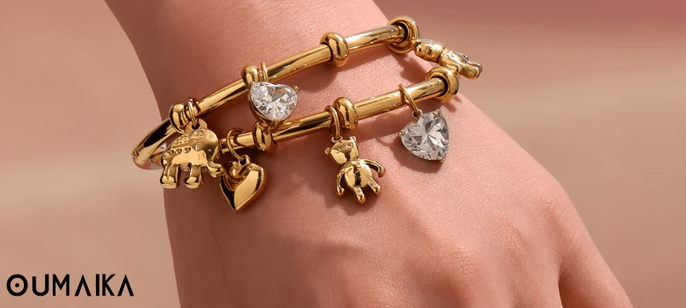 Minimalist stainless steel jewelry layered with casual and formal outfits for versatile accessorizing