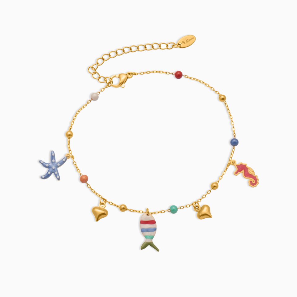 Gold DIY bracelet TXE418-