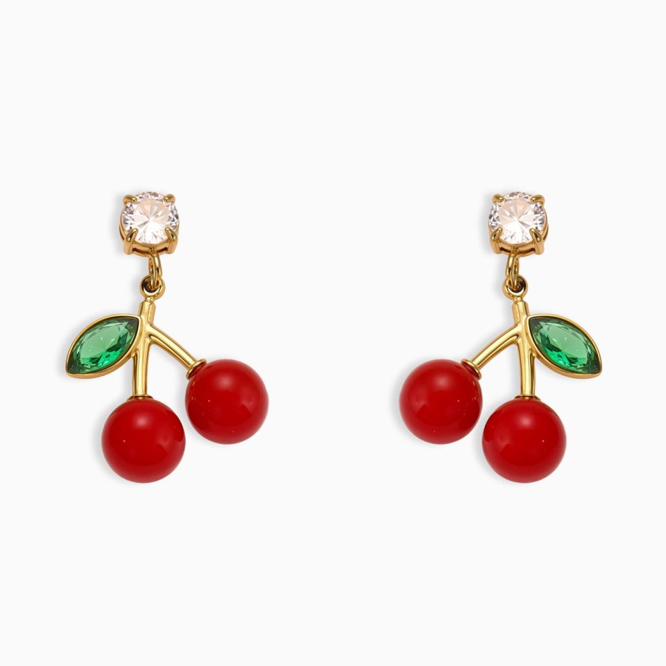 Gold earrings TXF407