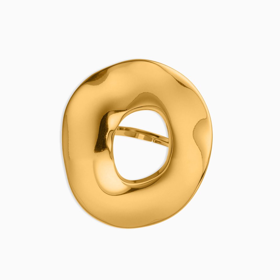 Gold geometric ring A701