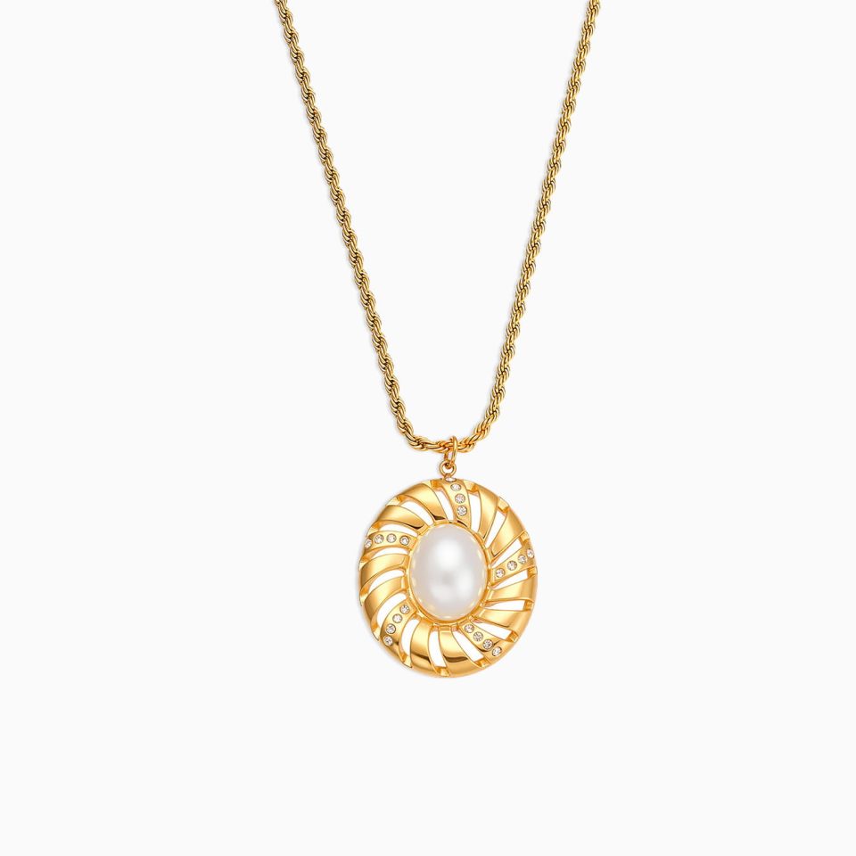 Gold necklace P156
