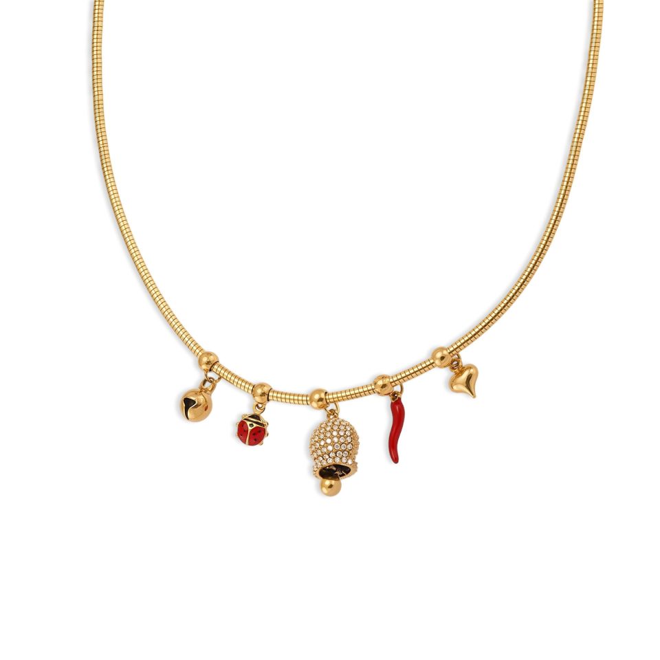 Gold zricon necklace P1253