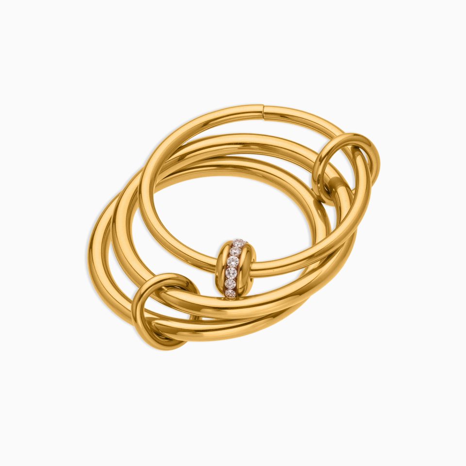 Gold zricon ring A313