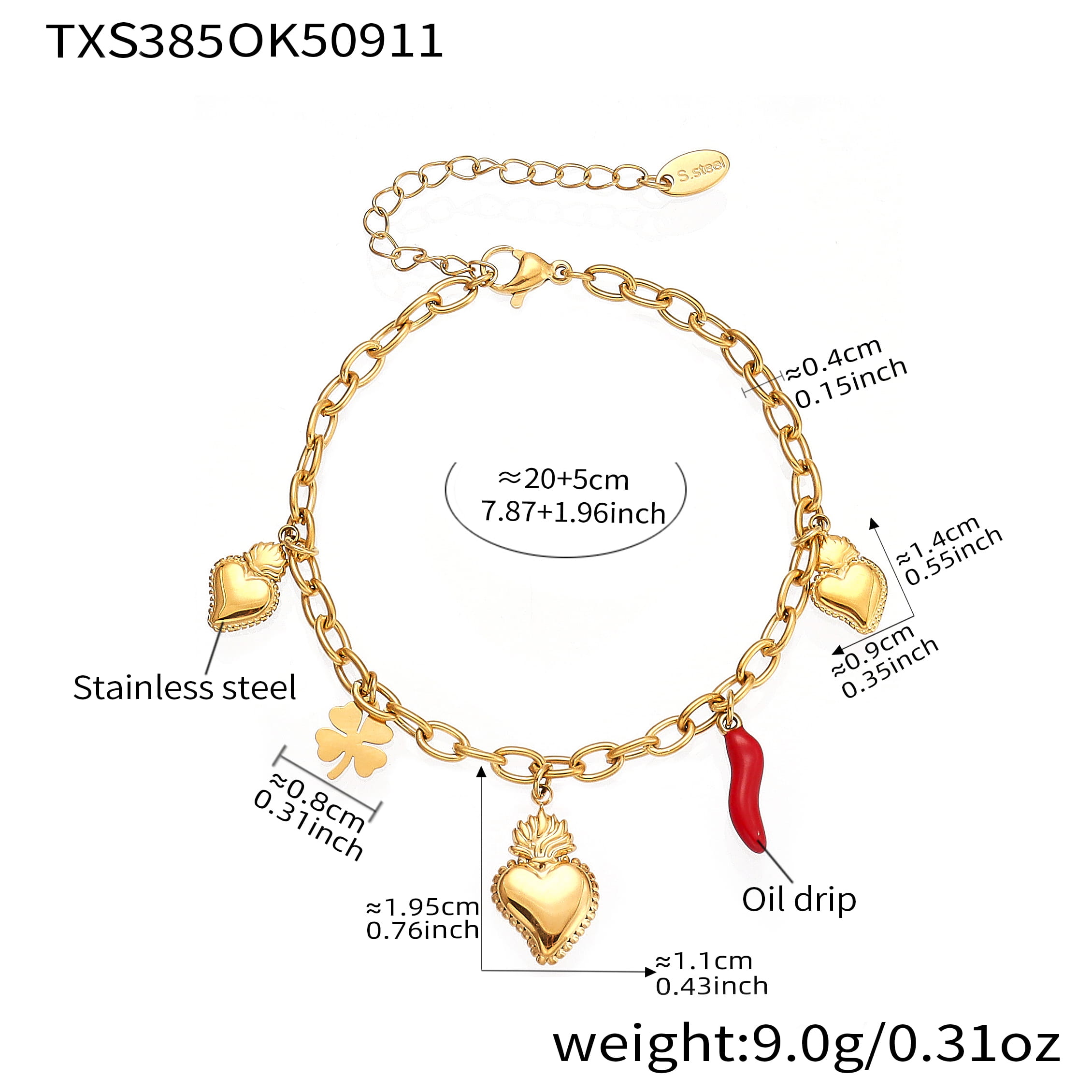 gold anklet TXS385
