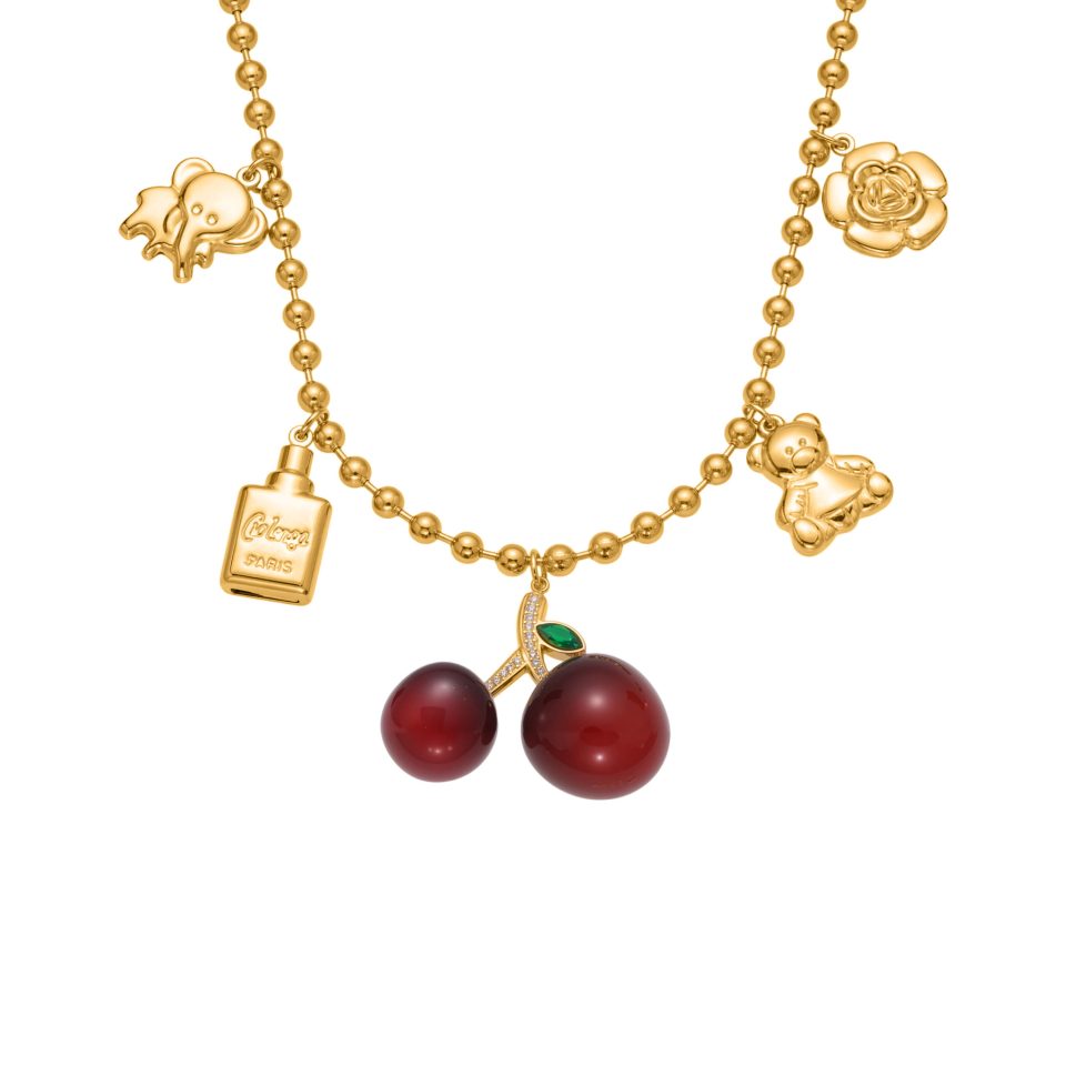 Gold Cherry DIY Necklace TXP420